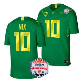Bo Nix 2024 Fiesta Bowl Oregon Ducks #10 Jersey Green Men's Limited Football Shirt