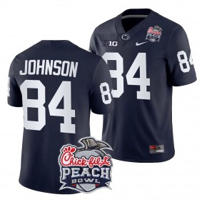 Penn State Nittany Lions Theo Johnson 2024 Peach Bowl #84 Navy College Football Playoff Jersey Men's