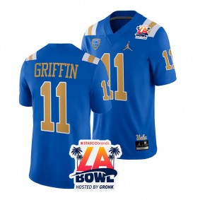 Men's Chase Griffin UCLA Bruins 2023 LA Bowl Blue #11 Football Jersey
