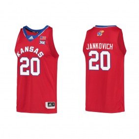 Michael Jankovich Kansas Jayhawks adidas Reverse Retro College Basketball Jersey Red