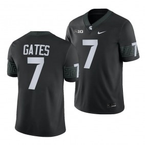Antonio Gates Michigan State Spartans Alternate Football Black Men Game 7 Jersey 2023
