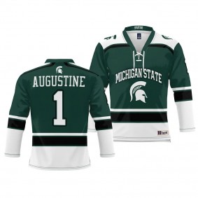 Michigan State Spartans Trey Augustine Ice Hockey Green #1 NIL Jersey