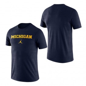 Michigan Wolverines Jordan Brand Team Issue Velocity Performance T-Shirt Navy