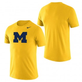 Michigan Wolverines School Logo Legend Performance T-Shirt Maize