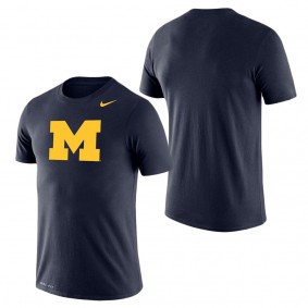 Michigan Wolverines School Logo Legend Performance T-Shirt Navy