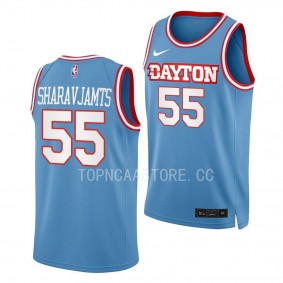 Dayton Flyers Mike Sharavjamts Chapel Blue #55 Swingman Jersey 2022-23 College Basketball