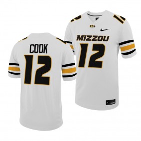 Brady Cook Missouri Tigers Untouchable Game Football Jersey Men's White #12 Uniform