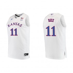 MJ Rice Kansas Jayhawks adidas Replica Swingman College Basketball Jersey White