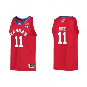 MJ Rice Kansas Jayhawks adidas Reverse Retro College Basketball Jersey Red