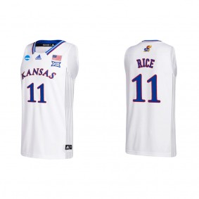 MJ Rice Kansas Jayhawks adidas Team College Basketball Jersey White