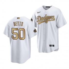 2022 MLB All-Star Game Mookie Betts Los Angeles Dodgers #50 White Replica Jersey Men's
