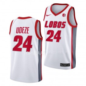 New Mexico Lobos Morris Udeze White #24 Swingman Jersey College Basketball
