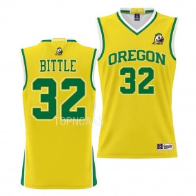 Nathan Bittle Oregon Ducks #32 Gold NIL Pick-A-Player Jersey Basketball