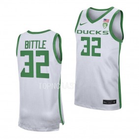 Nathan Bittle #32 Oregon Ducks Replica Basketball Jersey 2022-23 White