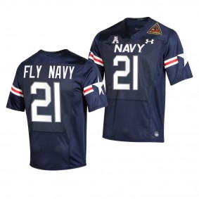 Navy Midshipmen Fly Navy 2021-22 Alternate Football Jersey Youth Navy