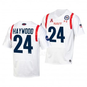 Navy Midshipmen 2022 Special Games Maquel Haywood #24 White Men's Replica Jersey