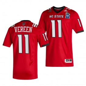 NC State Wolfpack 2023 Pop-Tarts Bowl Juice Vereen #11 Red Men's Football Jersey