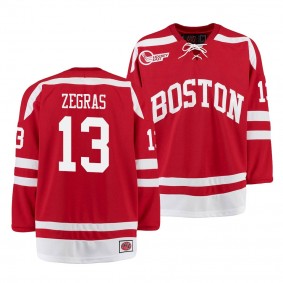 Trevor Zegras Boston University Red College Hockey Jersey Home
