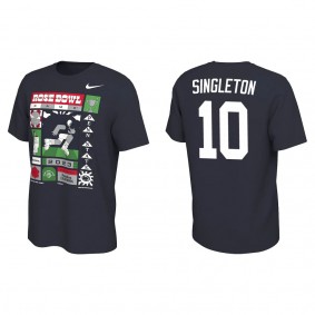 Nicholas Singleton Penn State Nittany Lions Navy 2023 Rose Bowl Illustrated T-Shirt