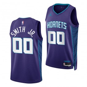 2023 NBA Draft Nick Smith Jr. #00 Hornets Purple Statement Edition Jersey