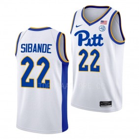 Pitt Panthers Nike Sibande White #22 Jersey 2022-23 College Basketball