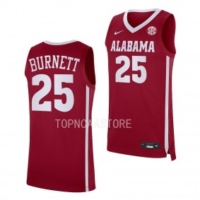 Nimari Burnett Alabama Crimson Tide #25 Crimson College Basketball Jersey Replica