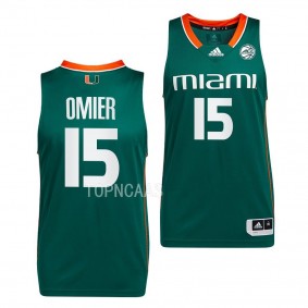Norchad Omier #15 Miami Hurricanes Away Basketball Jersey Green