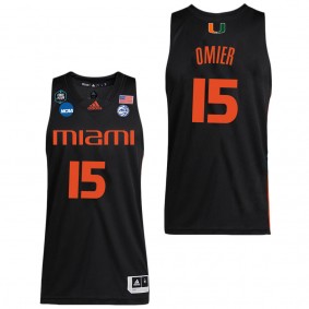Norchad Omier Miami Hurricanes Black College Men's Basketball Final Four Jersey