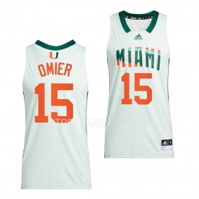 Miami Hurricanes Norchad Omier White #15 Jersey Honoring Black Excellence