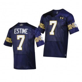 Notre Dame Fighting Irish Audric Estime 2023 Aer Lingus College Football Classic Replica Jersey Youth Navy