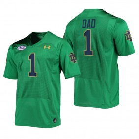 Notre Dame Fighting Irish Greatest Dad Green Jersey 2022 Fathers Day Gift