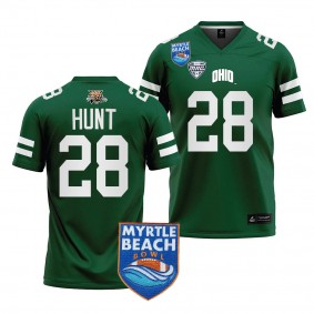 Ohio Bobcats #28 Rickey Hunt 2023 Myrtle Beach Bowl Green MVP Jersey Men's