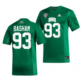 Ohio Bobcats #93 Tarell Basham College Football Green Jersey Men's