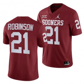 Xavier Robinson Oklahoma Sooners College Football Maroon Men Class of 2024 21 Jersey