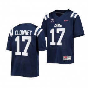 Demon Clowney Ole Miss Rebels Navy 2022-23 Untouchable Game Football Youth Jersey