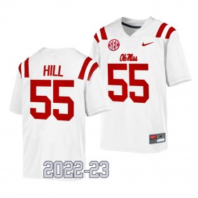 KD Hill Ole Miss Rebels College Football White Men Game 55 Jersey 2022-23