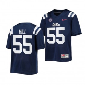 KD Hill Ole Miss Rebels Navy 2022-23 Untouchable Game Football Youth Jersey