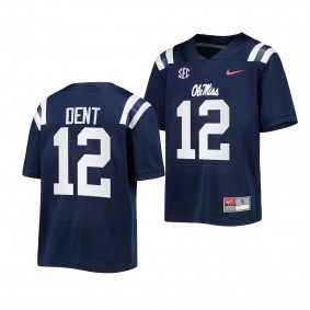 Kinkead Dent Ole Miss Rebels Navy 2022-23 Untouchable Game Football Youth Jersey