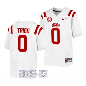 Michael Trigg Ole Miss Rebels College Football White Men Game 0 Jersey 2022-23