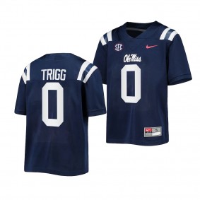 Michael Trigg Ole Miss Rebels Navy 2022-23 Untouchable Game Football Youth Jersey