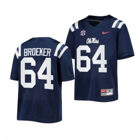 Nick Broeker Ole Miss Rebels Navy 2022-23 Untouchable Game Football Youth Jersey