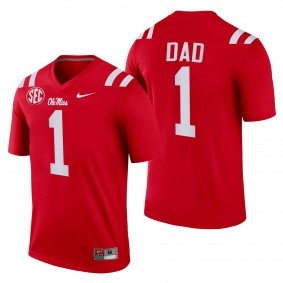 Ole Miss Rebels Greatest Dad Red Jersey 2022 Fathers Day Gift