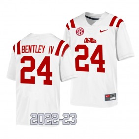Ulysses Bentley IV Ole Miss Rebels College Football White Men Game 24 Jersey 2022-23