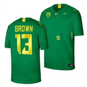 Oregon Ducks #13 Anthony Brown College Football Green Home Jersey Men's