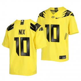 Bo Nix Oregon Ducks Vapor Fusion Replica Football Jersey Men's Yellow #10 Uniform