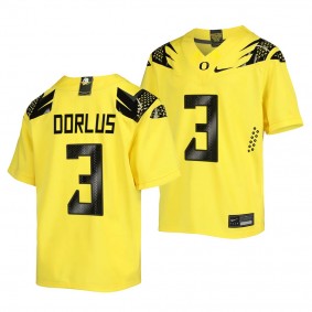 Brandon Dorlus Oregon Ducks Vapor Fusion Replica Football Jersey Men's Yellow #3 Uniform