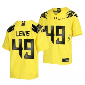 Camden Lewis Oregon Ducks Vapor Fusion Replica Football Jersey Men's Yellow #49 Uniform
