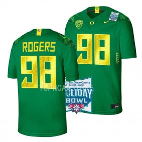 Oregon Ducks 2022 Holiday Bowl Casey Rogers Green College Football Jersey
