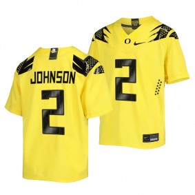 DJ Johnson Oregon Ducks Vapor Fusion Replica Football Jersey Men's Yellow #2 Uniform