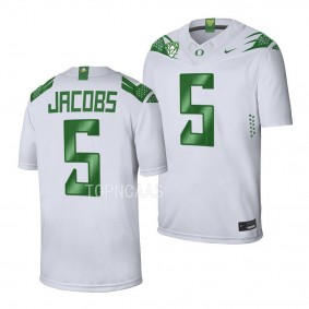 Oregon Ducks Jestin Jacobs Jersey Game Football White #5 Men's Shirt